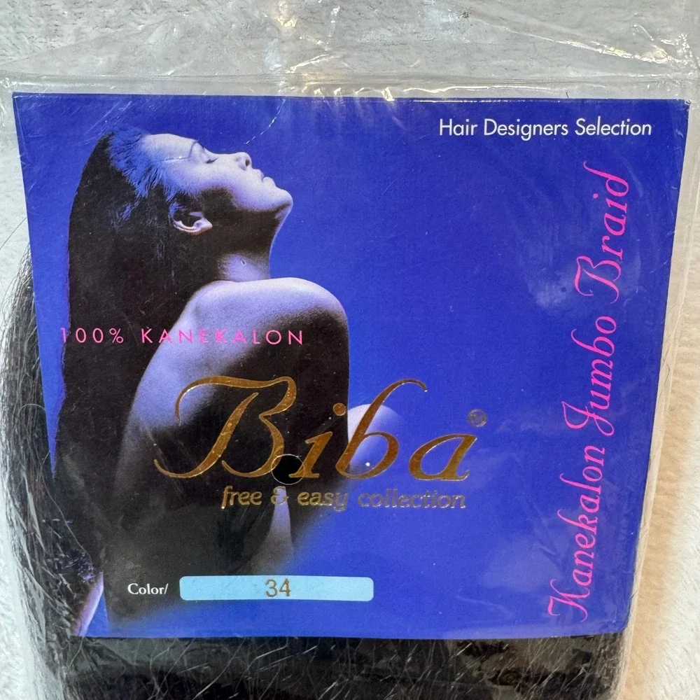 Biba K.K. Jumbo Braid 100% Kanekalon Hair Extension Color 34 Dark Brown Gray